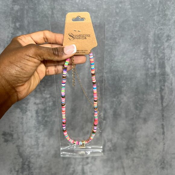 NWT Polymer Clay Beaded Necklace (Adjustable) - Picture 2 of 9